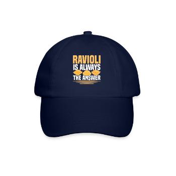 Ravioli sind die Antwort - Baseballkappe - Blau/Blau - Vorne