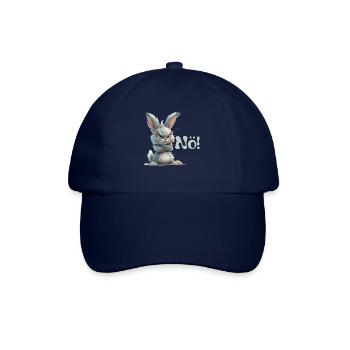 Lustiges Häschen mit Spruch NÖ - Baseballkappe - Blau/Blau - Vorne