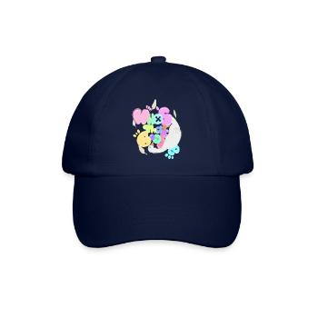 Gans – Farben – lustige Inschrift - Baseballkappe - Blau/Blau - Vorne