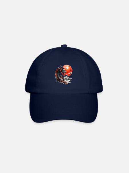 Drache Japanisch - Baseballkappe - Blau/Blau
