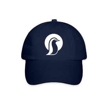 Pinguin Silhouette am Südpol minimalistisch - Baseballkappe - Blau/Blau - Vorne