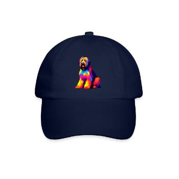 Bunte Pop Art Briard Briards - Baseballkappe - Blau/Blau - Vorne