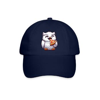 Eule Schneeeule Pizza Pizzaliebhaber - Baseballkappe - Blau/Blau - Vorne