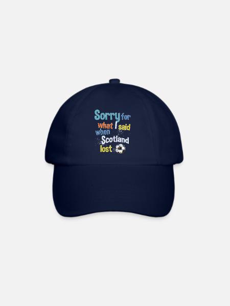 Sorry for what I said when Scotland lost - Baseballkappe - Blau/Blau