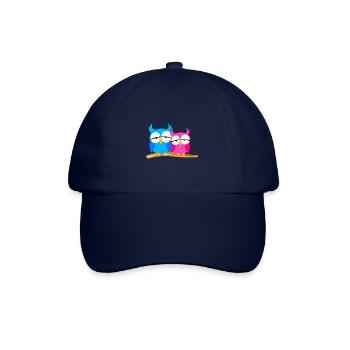 Eulenliebhaber Auf Einem Ast Raubvögel Humor - Baseballkappe - Blau/Blau - Vorne