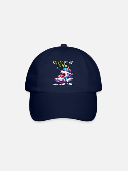 Bin Müde Faul Lustige Schlafanzug Morgenmuffel - Baseballkappe - Blau/Blau