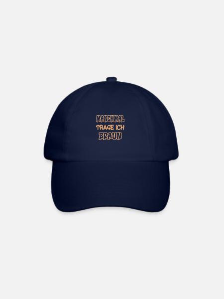 Manchmal trage ich braun Spruch Farbe braun - Baseballkappe - Blau/Blau