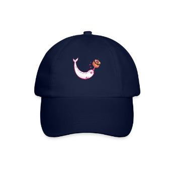 Lustiger NarwalDonut, süßer Walliebhaber, Desserts - Baseballkappe - Blau/Blau - Vorne