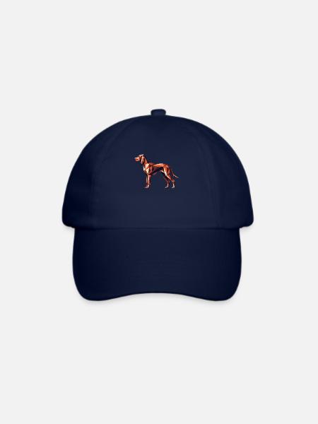 Geometrische Kunst Redbone Coonhound - Baseballkappe - Blau/Blau