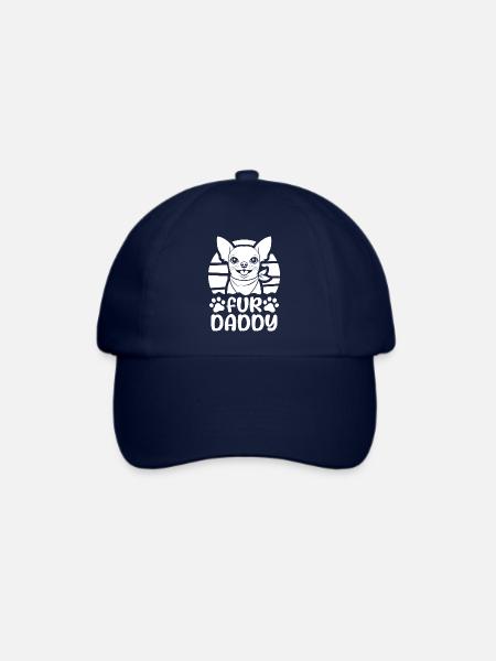 Chihuahua Hundepapa Fur Daddy - Baseballkappe - Blau/Blau