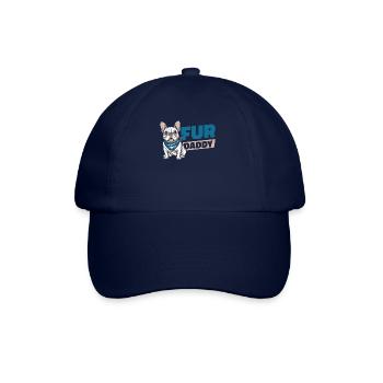 French Bulldog Hundepapa Fur Daddy - Baseballkappe - Blau/Blau - Vorne