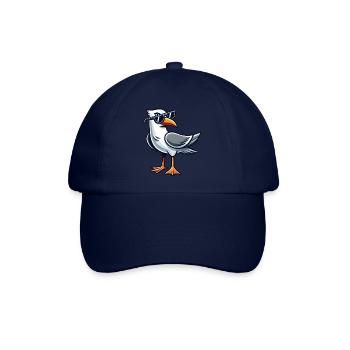 Coole Möwe Küste Nordsee Ostsee Sonnenbrille - Baseballkappe - Blau/Blau - Vorne