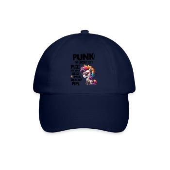 Punk Rock - Ich bin alt aber Punk ist nicht tot - Baseballkappe - Blau/Blau - Vorne