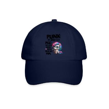 Punk Rock - Ich bin alt aber Punk ist nicht tot - Baseballkappe - Blau/Blau - Vorne