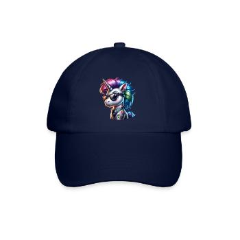 Punk Rock - Ich bin alt aber Punk ist nicht tot - Baseballkappe - Blau/Blau - Vorne