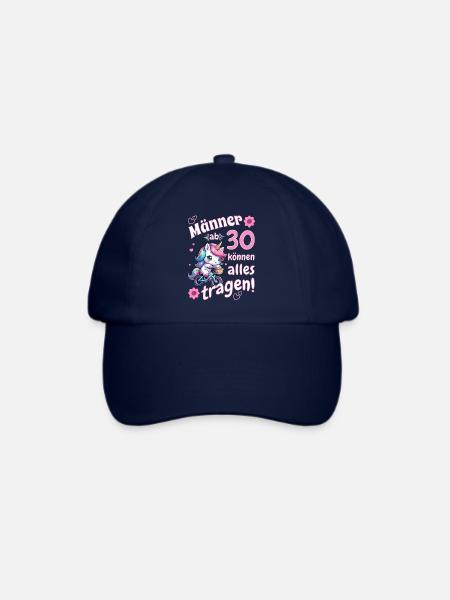 Männer ab 30...Geburtstag Mann 30 lustiger Spruch - Baseballkappe - Blau/Blau