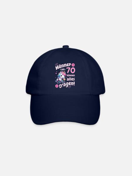Männer ab 70. Geburtstag Mann 70 lustige Sprüche - Baseballkappe - Blau/Blau