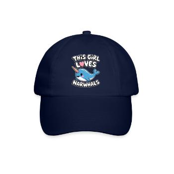 Narwal Spruch Narwale Lustiges Narwal Geschenk - Baseballkappe - Blau/Blau - Vorne