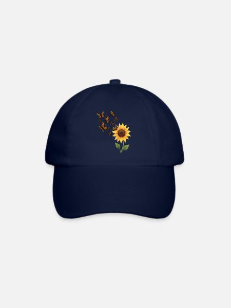 Monarch Butterfly Illustration Graphic - Baseballkappe - Blau/Blau