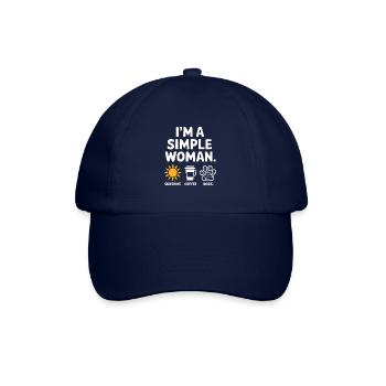 I`m a simple woman like sunshine dogs & coffee - Baseballkappe - Blau/Blau - Vorne