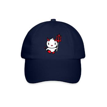 Vogel Teufel Hörner Satan Dreizack Hölle böse cool - Baseballkappe - Blau/Blau - Vorne