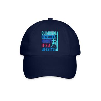Klettern - es ist kein Hobby. Es ist ein Lebensstil - Baseballkappe - Blau/Blau - Vorne