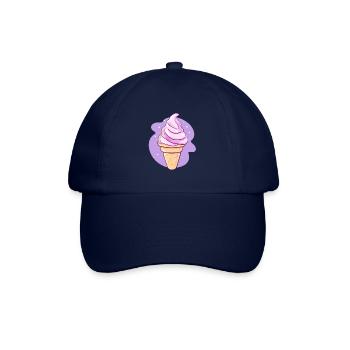Pinkes Softeis - Baseballkappe - Blau/Blau - Vorne
