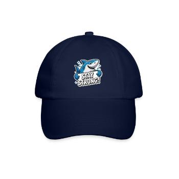 HAI, BLEIB STARK - Baseballkappe - Blau/Blau - Vorne