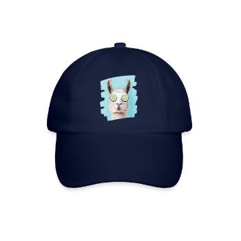 Lama Alpaka Beauty Selfcare Maske - Baseballkappe - Blau/Blau - Vorne