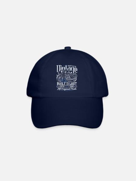 1985 Jahrgang geboren Motorrad Geburtstag Geschenk - Baseballkappe - Blau/Blau