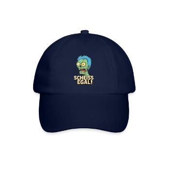 Grüner Zombie dem Alles egal ist - Baseballkappe - Blau/Blau - Vorne