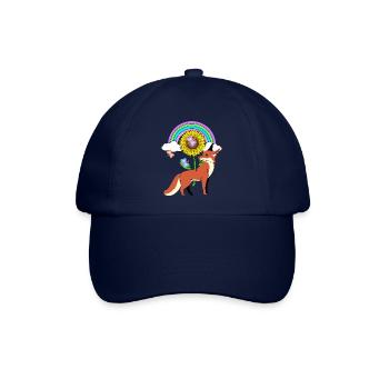 Regenbogen Fuchs Sonnenblume Kinder - Baseballkappe - Blau/Blau - Vorne