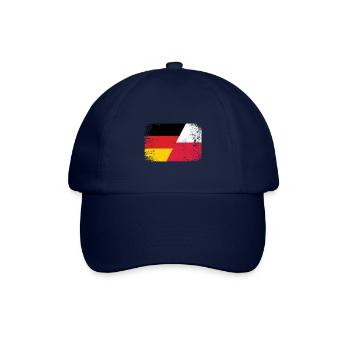 Polen Deutschland Polnische Flagge Polska Geschenk - Baseballkappe - Blau/Blau - Vorne
