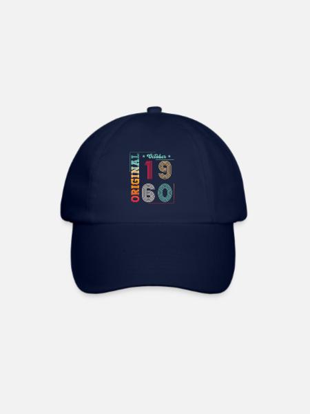 63. Geburtstag Original Oktober Jahrgang 1960 - Baseballkappe - Blau/Blau