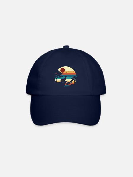 Dackel Hund Geschenk Lustiger Saussage Dog Retro - Baseballkappe - Blau/Blau