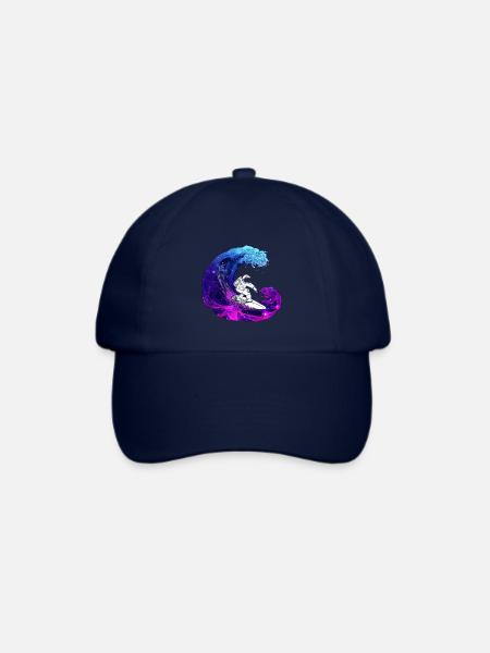 Astronaut Surfer - Mond & Weltall - Baseballkappe - Blau/Blau