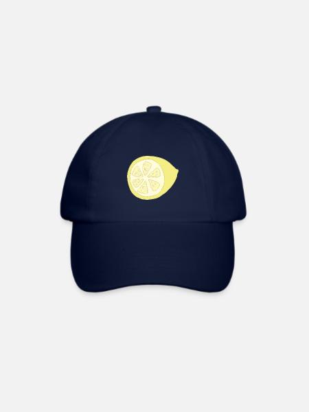 zitrone halbiert - Baseballkappe - Blau/Blau
