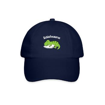 Schlafosaurus T-Rex Dinosaurier Schlafanzug Dino - Baseballkappe - Blau/Blau - Vorne