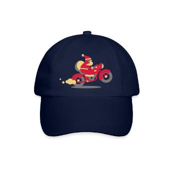Weihnachtsmann Express auf Motorrad - Baseballkappe - Blau/Blau - Vorne