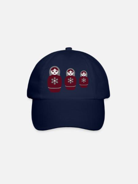 Russische Puppen_svg - Baseballkappe - Blau/Blau
