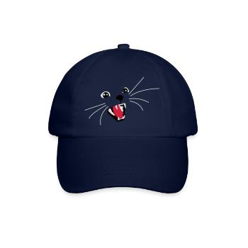 Böse Katze - Baseballkappe - Blau/Blau - Vorne