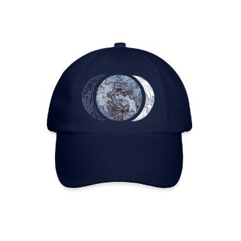 Phasen des Mondes - Baseballkappe - Blau/Blau - Vorne