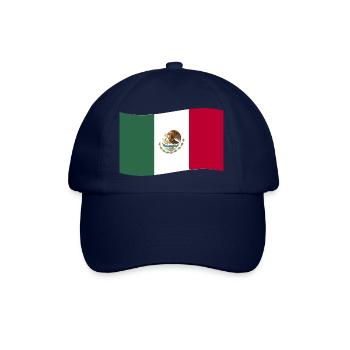 Mexico Flagge Mexico Fahne Mexikanische Wappen - Baseballkappe - Blau/Blau - Vorne