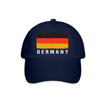 Germany Deutschland Flagge Grunge Herkunft Heimat - Baseballkappe - Blau/Blau - Vorne