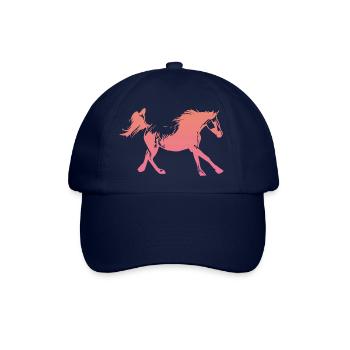 Arabian Horse Running Rose - Baseballkappe - Blau/Blau - Vorne