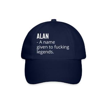 Alan ein Name, der Fucking Legends gegeben wurde - Baseballkappe - Blau/Blau - Vorne