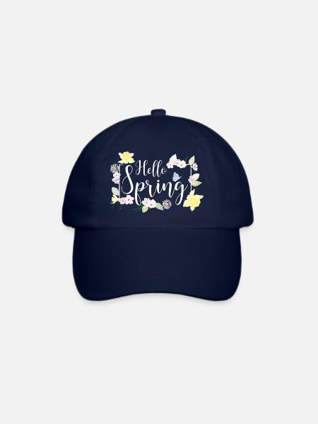 Hello Spring weiss - Baseballkappe - Blau/Blau