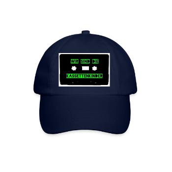 Wir sind die Kassettenkinder - grün - Baseballkappe - Blau/Blau - Vorne