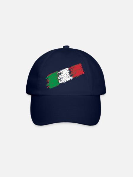 Italien Flagge Kursiv - Baseballkappe - Blau/Blau