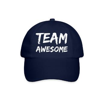 Team Awesome Schriftzug - Baseballkappe - Blau/Blau - Vorne